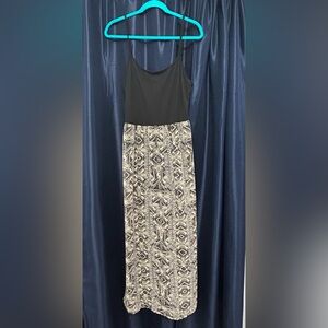 Black and multi color maxi dress